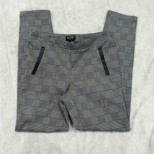 Plaid Dress Pants Straight Leg